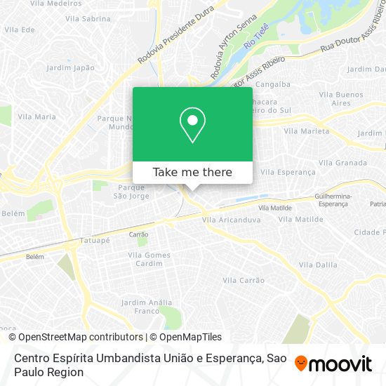 Centro Espírita Umbandista União e Esperança map