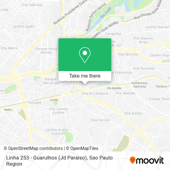Linha 253 - Guarulhos (Jd Paraiso) map