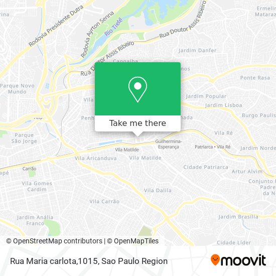 Rua Maria carlota,1015 map