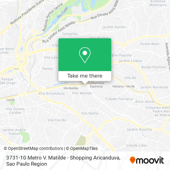 3731-10 Metro V. Matilde - Shopping Aricanduva map