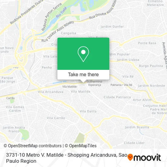 3731-10 Metro V. Matilde - Shopping Aricanduva map