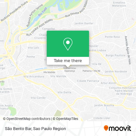 São Bento Bar map