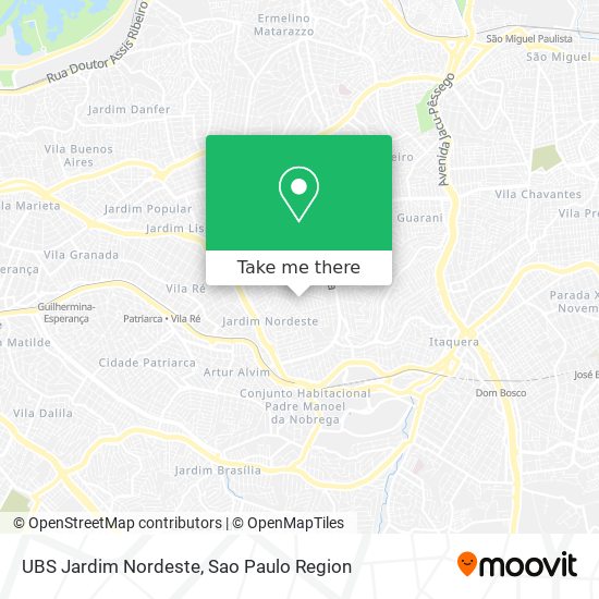 Mapa UBS Jardim Nordeste