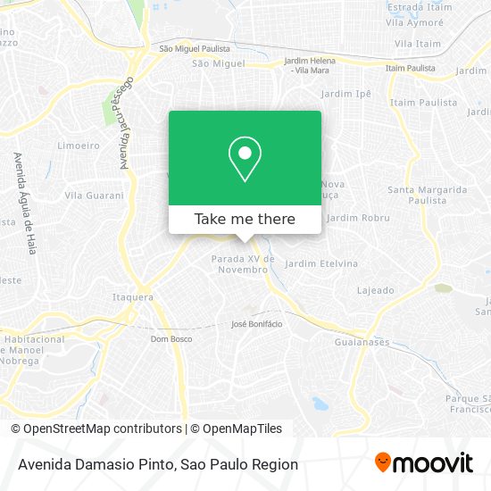 Mapa Avenida Damasio Pinto