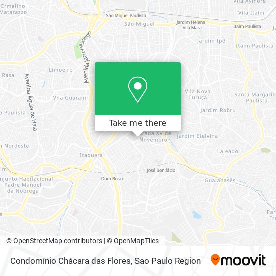 Condomínio Chácara das Flores map