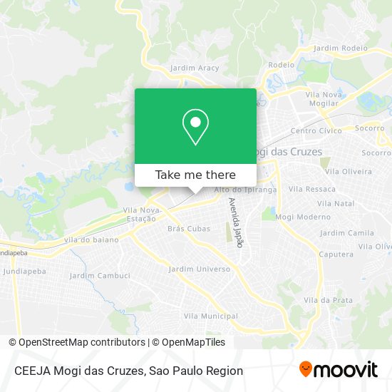 Mapa CEEJA Mogi das Cruzes