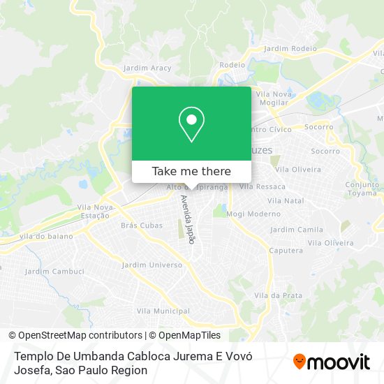 Mapa Templo De Umbanda Cabloca Jurema E Vovó Josefa