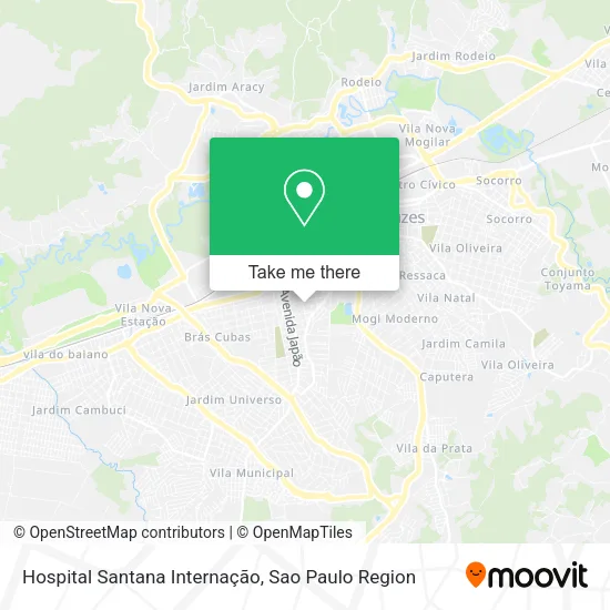 Hospital Santana Internação map