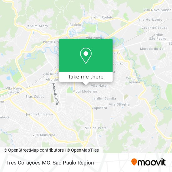 Três Corações MG map