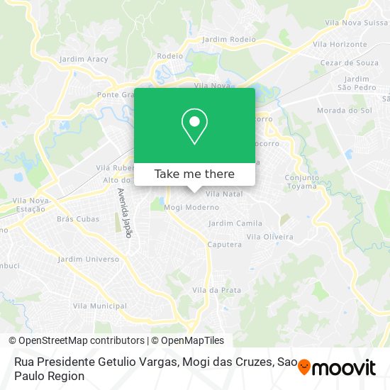 Rua Presidente Getulio Vargas, Mogi das Cruzes map