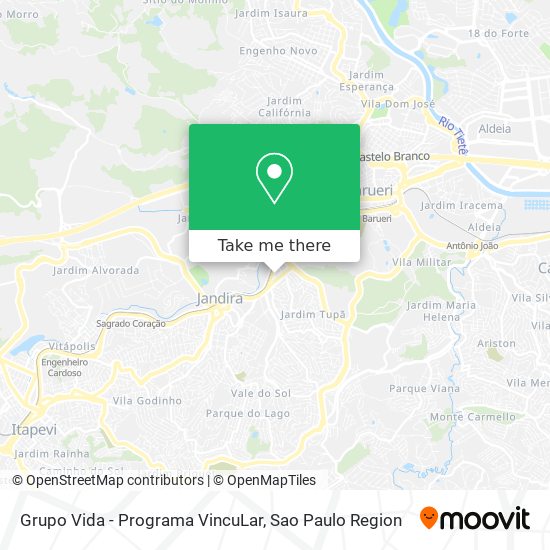 Grupo Vida - Programa VincuLar map