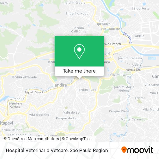 Hospital Veterinário Vetcare map