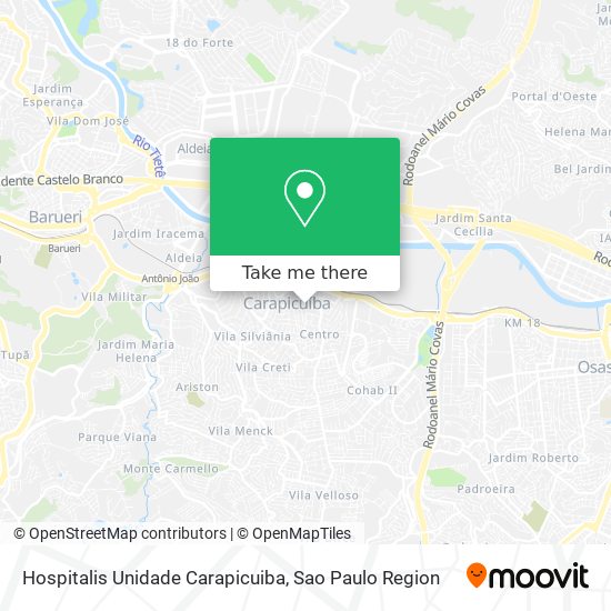 Hospitalis Unidade Carapicuiba map