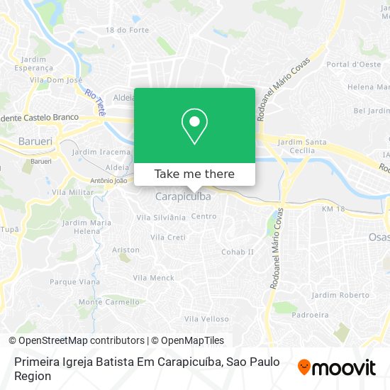 Primeira Igreja Batista Em Carapicuíba map