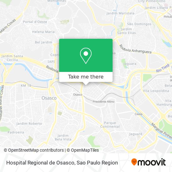 Mapa Hospital Regional de Osasco