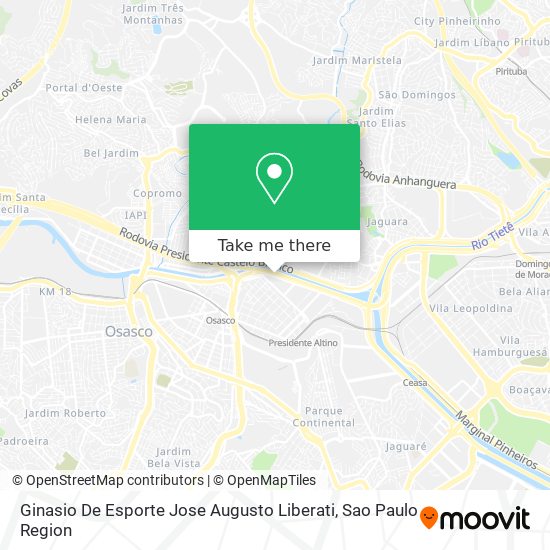 Ginasio De Esporte Jose Augusto Liberati map