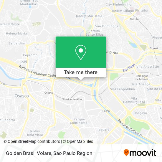 Golden Brasil Volare map