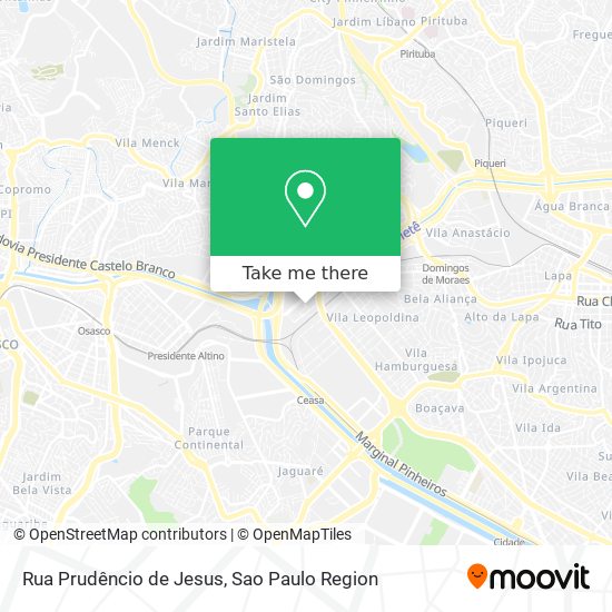 Mapa Rua Prudêncio de Jesus