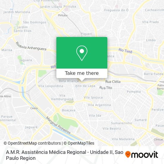 Mapa A.M.R. Assistência Médica Regional - Unidade II