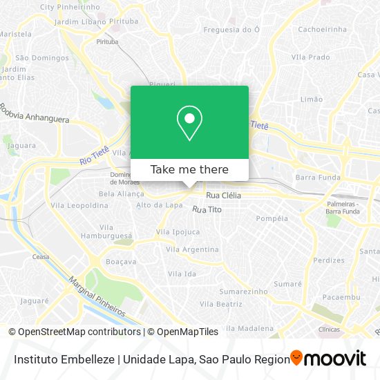 Instituto Embelleze | Unidade Lapa map