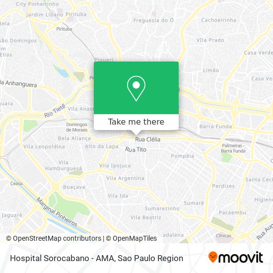 Hospital Sorocabano - AMA map