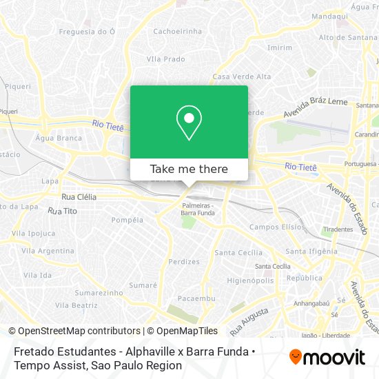 Fretado Estudantes - Alphaville x Barra Funda • Tempo Assist map
