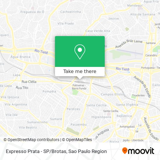 Expresso Prata - SP/Brotas map
