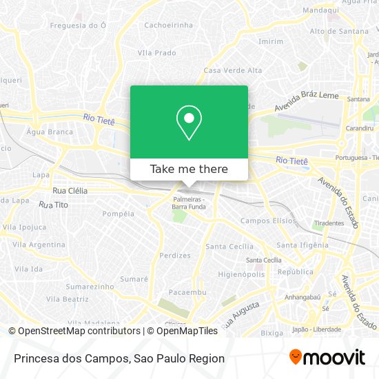 Princesa dos Campos map