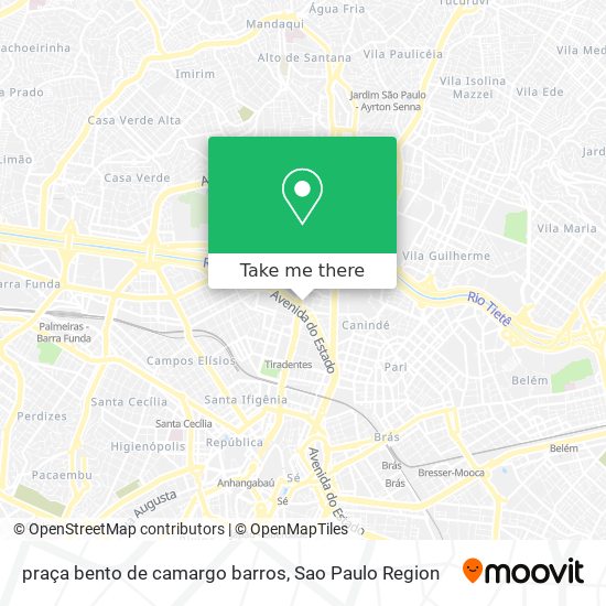 Mapa praça bento de camargo barros