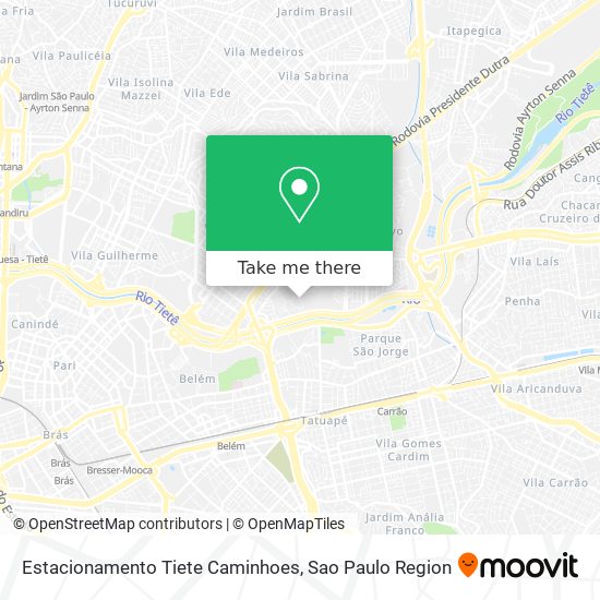 Estacionamento Tiete Caminhoes map