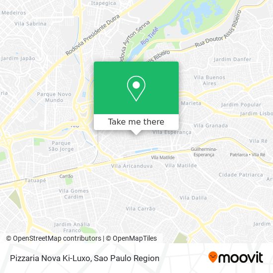 Pizzaria Nova Ki-Luxo map