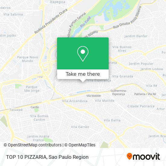 TOP 10 PIZZARIA map