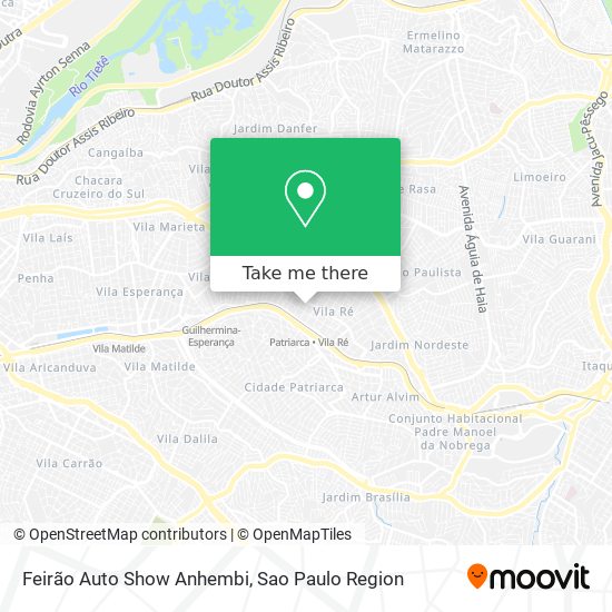 Feirão Auto Show Anhembi map