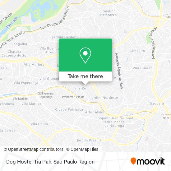 Mapa Dog Hostel Tia Pah