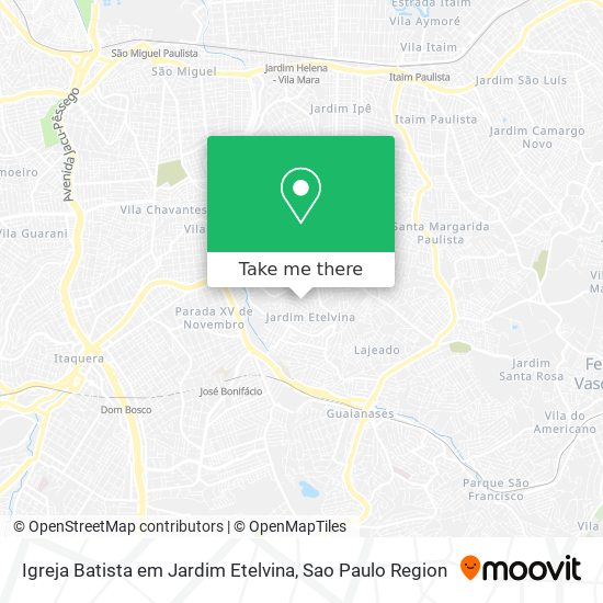 Mapa Igreja Batista em Jardim Etelvina