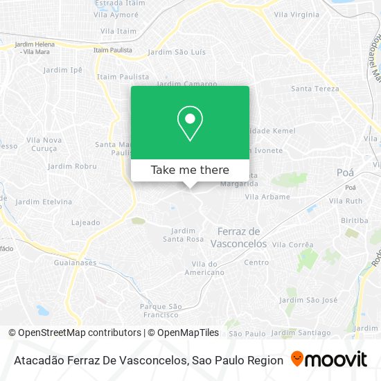 Mapa Atacadão Ferraz De Vasconcelos