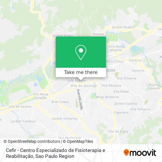 Mapa Cefir - Centro Especializado de Fisioterapia e Reabilitação