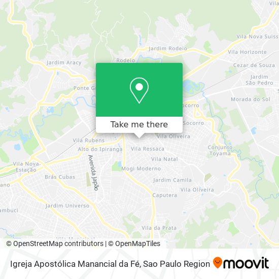 Mapa Igreja Apostólica Manancial da Fé