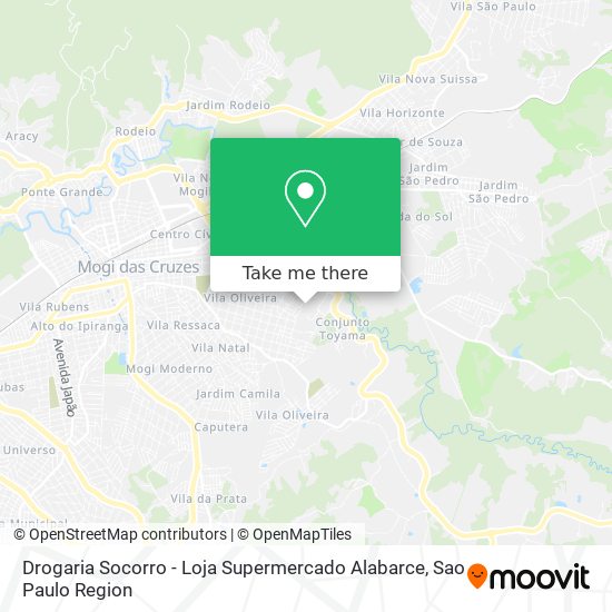 Mapa Drogaria Socorro - Loja Supermercado Alabarce