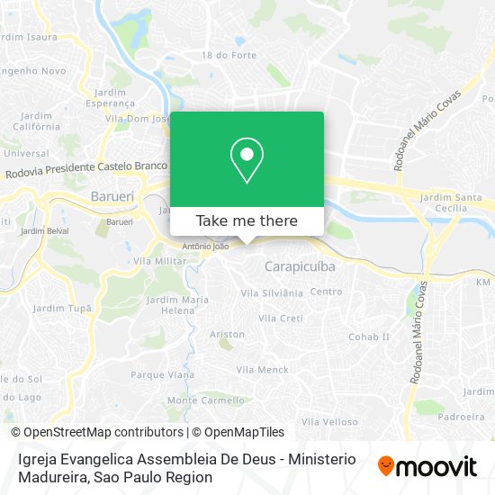 Mapa Igreja Evangelica Assembleia De Deus - Ministerio Madureira