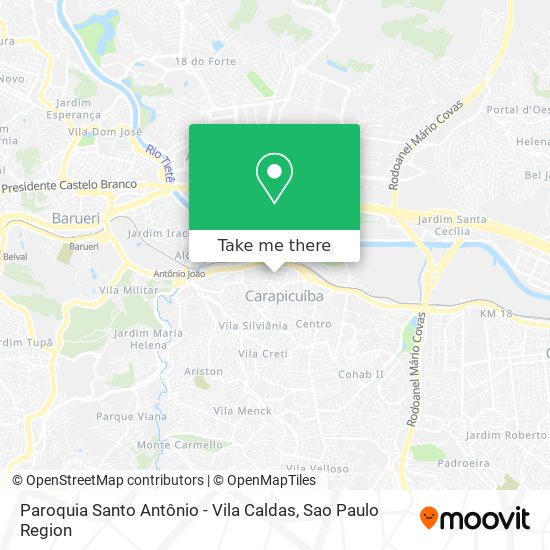 Paroquia Santo Antônio - Vila Caldas map