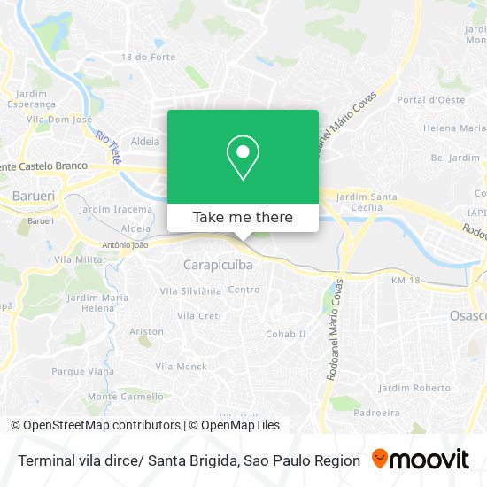 Mapa Terminal vila dirce/ Santa Brigida