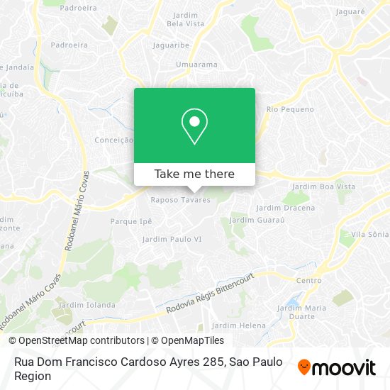 Mapa Rua Dom Francisco Cardoso Ayres 285