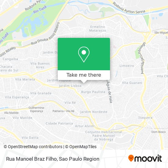 Mapa Rua Manoel Braz Filho