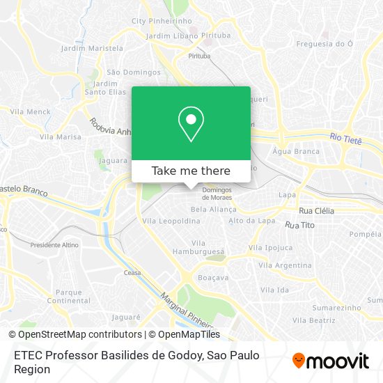 Mapa ETEC Professor Basilides de Godoy