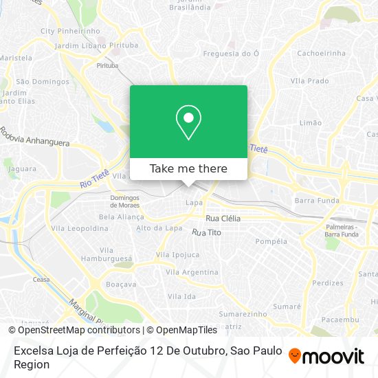 Excelsa Loja de Perfeição 12 De Outubro map