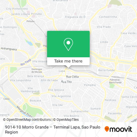 Mapa 9014-10 Morro Grande – Terminal Lapa