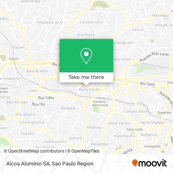 Mapa Alcoa Alumínio SA