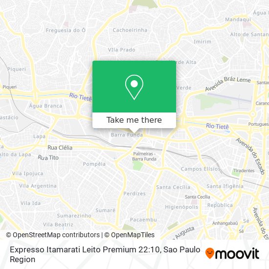 Mapa Expresso Itamarati Leito Premium 22:10