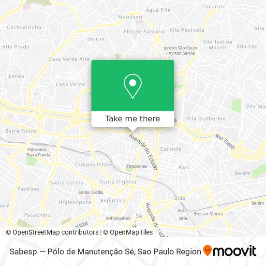 Sabesp — Pólo de Manutenção Sé map